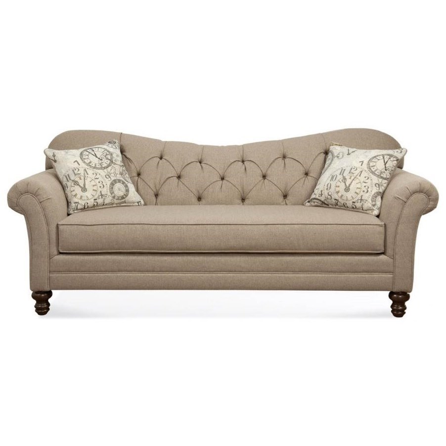 Serta Upholstery by Hughes Furniture 8750 Sofa with Diamond Tufted Back
